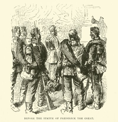 Nagy Frigyes szobra előtt, 1871. máj alkotó: English School