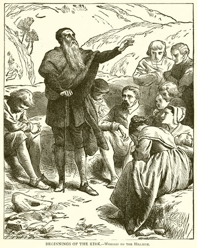 A Kirk kezdetei – Istentisztelet a domboldalon alkotó: English School