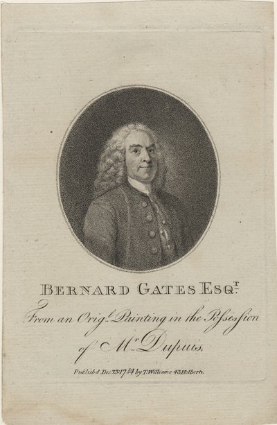 Bernard Gates, 1784 (csúcsmetszet) alkotó: English School