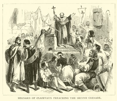 Clairvaux-i Bernard a második keresztes hadjáratot prédikálja alkotó: English School