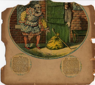 Billy Purvis Stealing the Bundle (színes litográfia) alkotó: English School