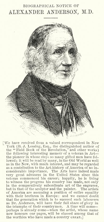 Dr. Alexander Anderson életrajzi jegyzéke (metszet) alkotó: English School
