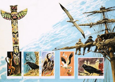 A rossz előjelek madarai, köztük az albatrosz, a bástya és a főnix alkotó: English School