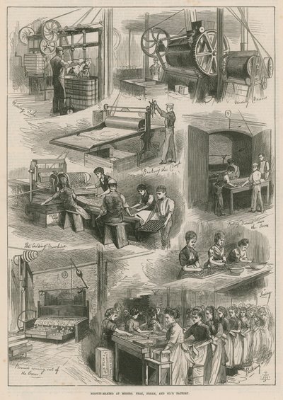 Kekszkészítés Messrs Peak, Frean and Co.s gyárában alkotó: English School