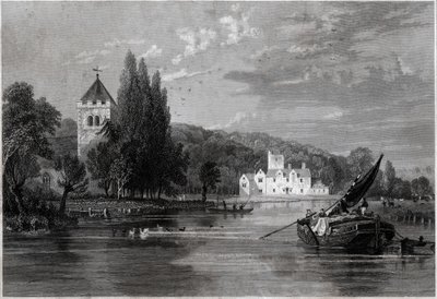 Bisham apátság. (metszet, kb. 1850) alkotó: English School