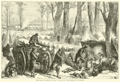 Ducrots tábornok csapatainak bivakja Vincennes erdőjében, 1870. október alkotó: English School