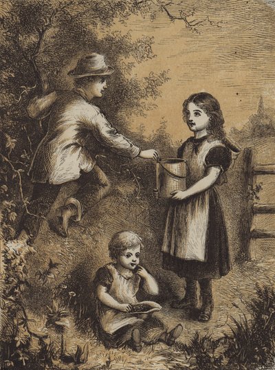 Szederelés (színes gravírozás) alkotó: English School