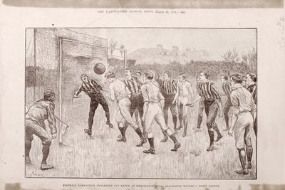 Blackburn Rovers vs. Nottingham County a Kennington Ovalban, az Illustrated Sporting and Dramatic Newsból, 1891. március 23. alkotó: English School