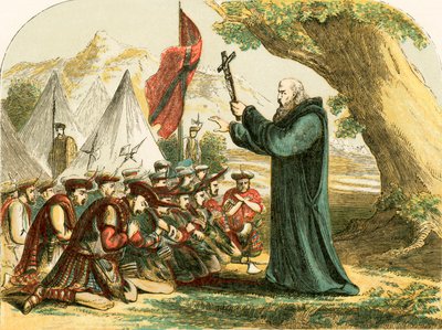 Áldás a skót katonákra a bannockburni csata előtt alkotó: English School