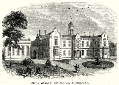 Blind Asylum, Edgbaston, Birmingham (metszet) alkotó: English School