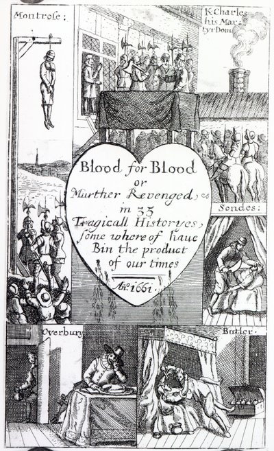 "Vért a vérért, avagy Murther bosszúja 35 tragikus történelemben, némelyikben korunk termékei is vannak", 1661 alkotó: English School