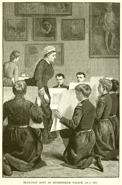 Kékkabátos fiúk a Buckingham-palotában alkotó: English School