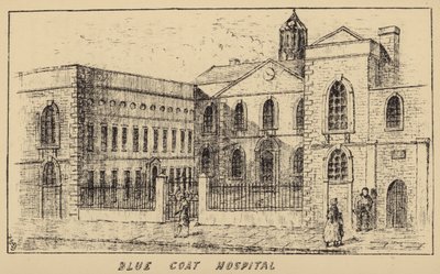 Blue Coat Hospital (metszet) alkotó: English School