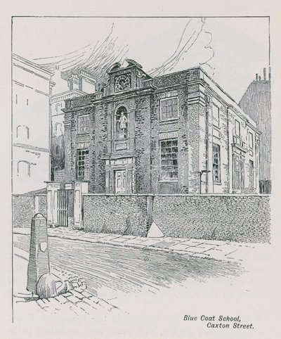 Blue Coat School a Caxton Streeten alkotó: English School