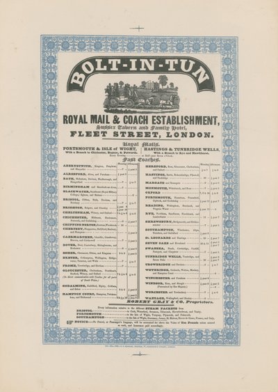 Bolt-in-Tun Royal Mail & Coach Establishment alkotó: English School
