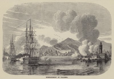 Palermo bombázása (metszet) alkotó: English School