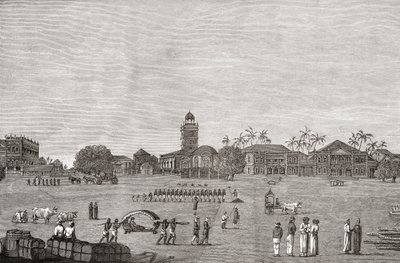 Bombay Green, Dél-Mumbai, India 1767-ben, J. R. Green „A Short History of the English People” című művéből, 1893-ban alkotó: English School
