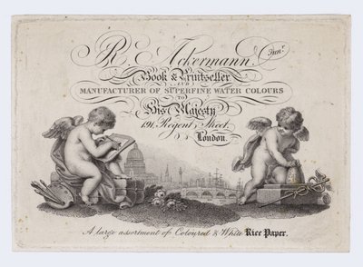 Könyv- és nyomdakereskedő, R Ackermann Junior, szaklap alkotó: English School