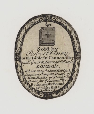 Könyvkereskedők, Robert Viney, kereskedelmi kártya alkotó: English School