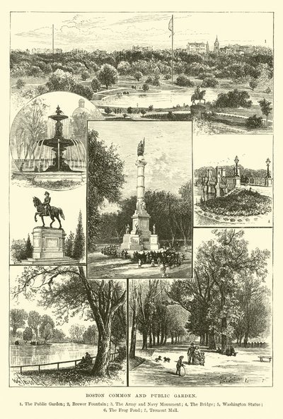 Boston Common and Public Garden alkotó: English School
