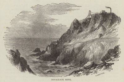 Botallack bánya (metszet) alkotó: English School
