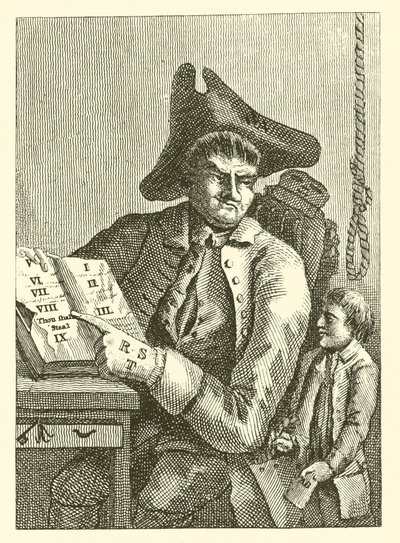 Fiú az apja zsebében turkál (metszet) alkotó: English School