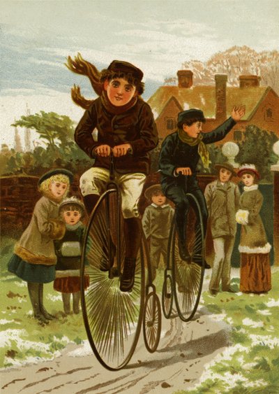 Fiúk kerékpáron alkotó: English School