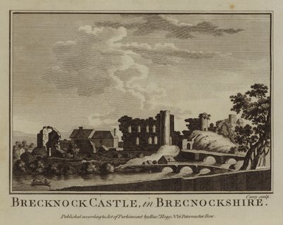 Brecknock kastély, Brecknockshire (metszet) alkotó: English School