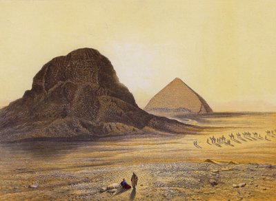 Dashour téglapiramisai, Egyiptom, Ex V 5 18 (színes litográfia) alkotó: English School