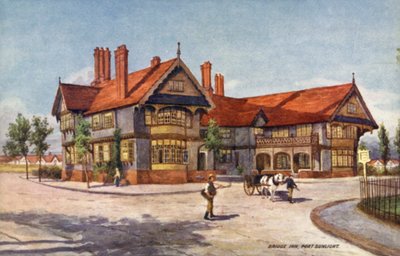Bridge Inn, Port Sunlight (színes litho) alkotó: English School