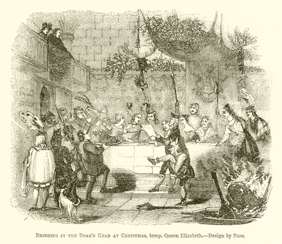 Karácsonykor behozzuk a vaddisznók fejét, hőm. Elizabeth királynő alkotó: English School