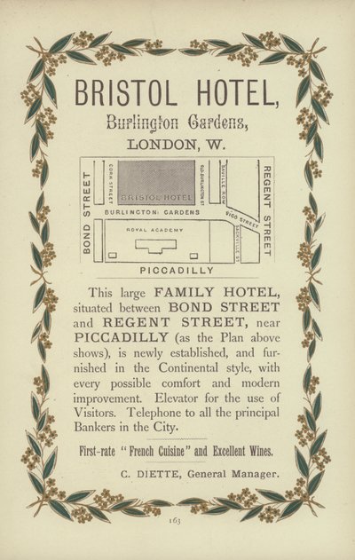 Bristol Hotel (metszet) alkotó: English School