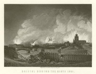 Bristol az 1831-es zavargások idején alkotó: English School