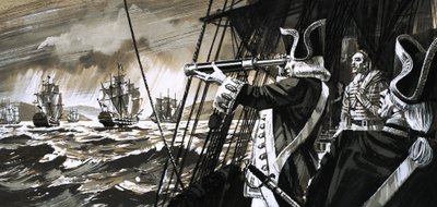 Nagy-Britannia elvesztette Minorcát, amikor egy francia hajó flotta Mahon kikötőjébe menekült alkotó: English School