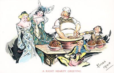 Britische Weihnachtskarte von English School