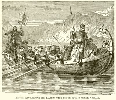 Brit király, Edgar a Pacific, mellékági kelta vazallusaival alkotó: English School