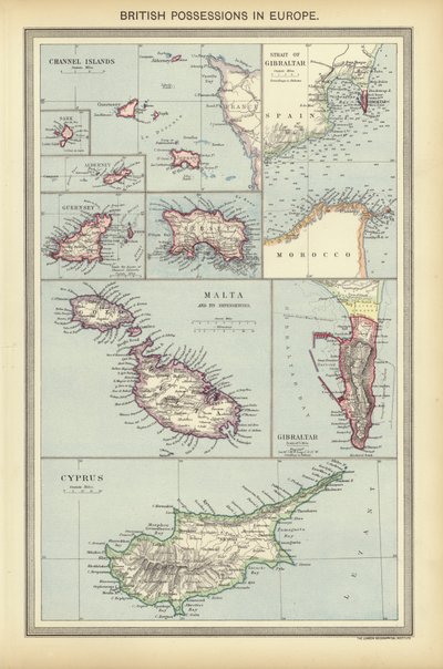 Brit birtokok Európában (színes litó) alkotó: English School