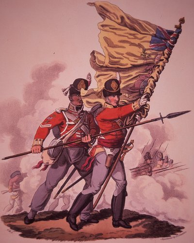 Brit katonák (színes litó) alkotó: English School