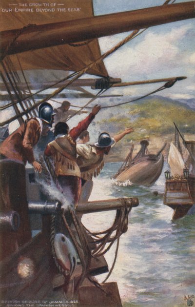 Jamaica brit elfoglalása a spanyoloktól, 1655 alkotó: English School