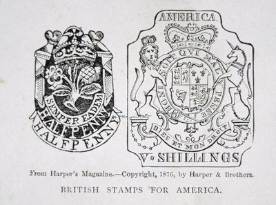Brit bélyegek Amerikának alkotó: English School