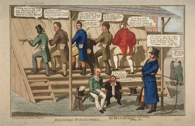 Brixton Purgatórium, 1822 (kézzel színezett rézkarc) alkotó: English School