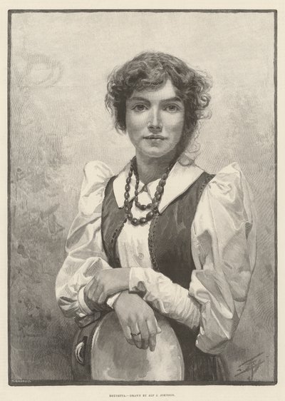 Brunetta (metszet) alkotó: English School