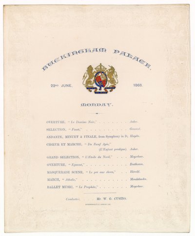 Buckingham-palota koncert, 1868. június 22 alkotó: English School