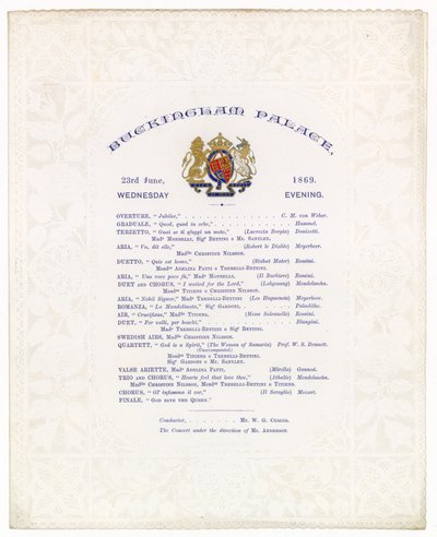 Buckingham-palota koncert, 1869. június 23 alkotó: English School