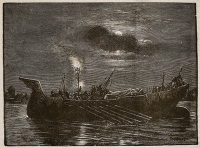 Henrik király temetése, a Cassells Illustrated History of England illusztrációja (szépia fotó) alkotó: English School