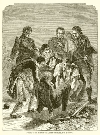 Sir John Moore temetése a corunnai csata után alkotó: English School