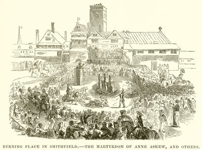 Burning Palace Smithfieldben. – Anne Askew mártíromsága és mások alkotó: English School
