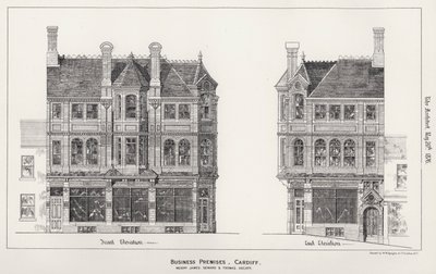 Üzleti helyiségek, Cardiff (metszet) alkotó: English School