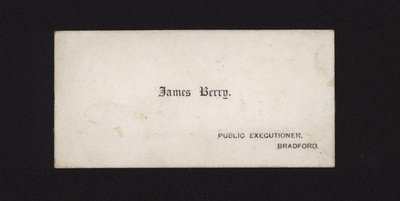 James Berry, nyilvános hóhér névjegykártyája alkotó: English School