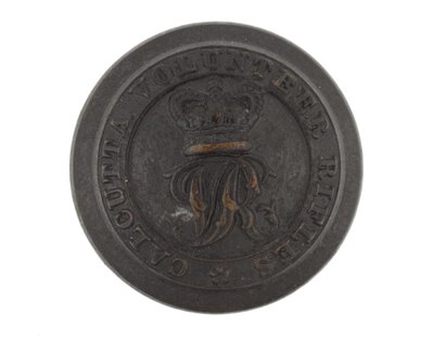 Button, Calcutta Volunteer Rifles, 1901 előtt alkotó: English School